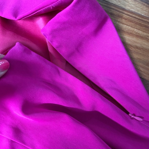 White Birch Black Label‎ Hot Pink Mini Skirt Women's 1X With Side Slit - Picture 6 of 9